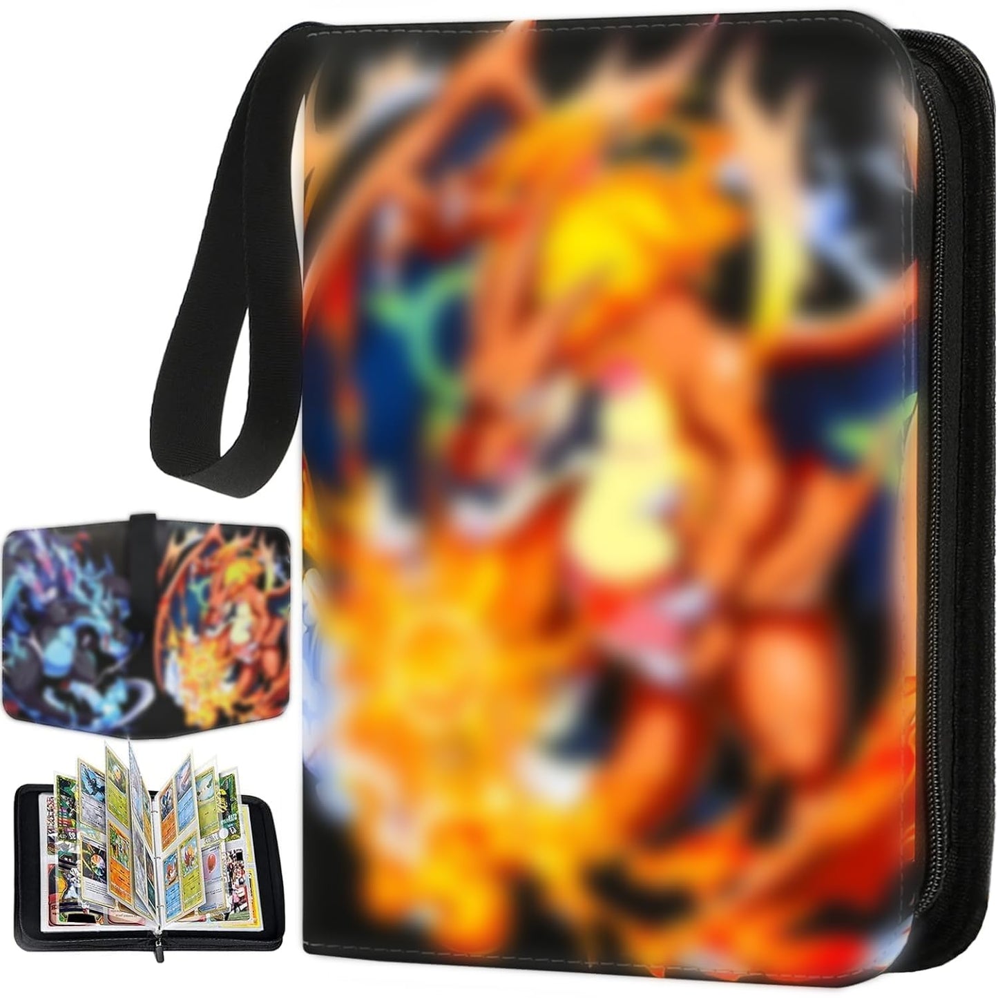 50 Páginas Carpeta de Tarjetas, Álbum para Tarjetas,Estuche Portátil Para Carpetas, Puede Contener 400 Tarjetas,El Mejor Regalo Para Coleccionistas Y Niños,Regalos De Halloween.(color)