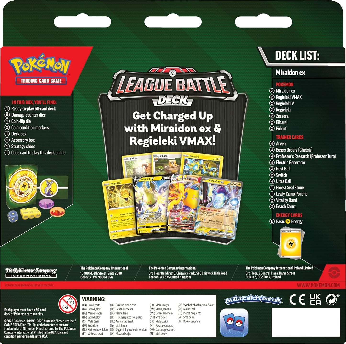 Pokémon TCG: Miraidon ex League Battle Deck EN