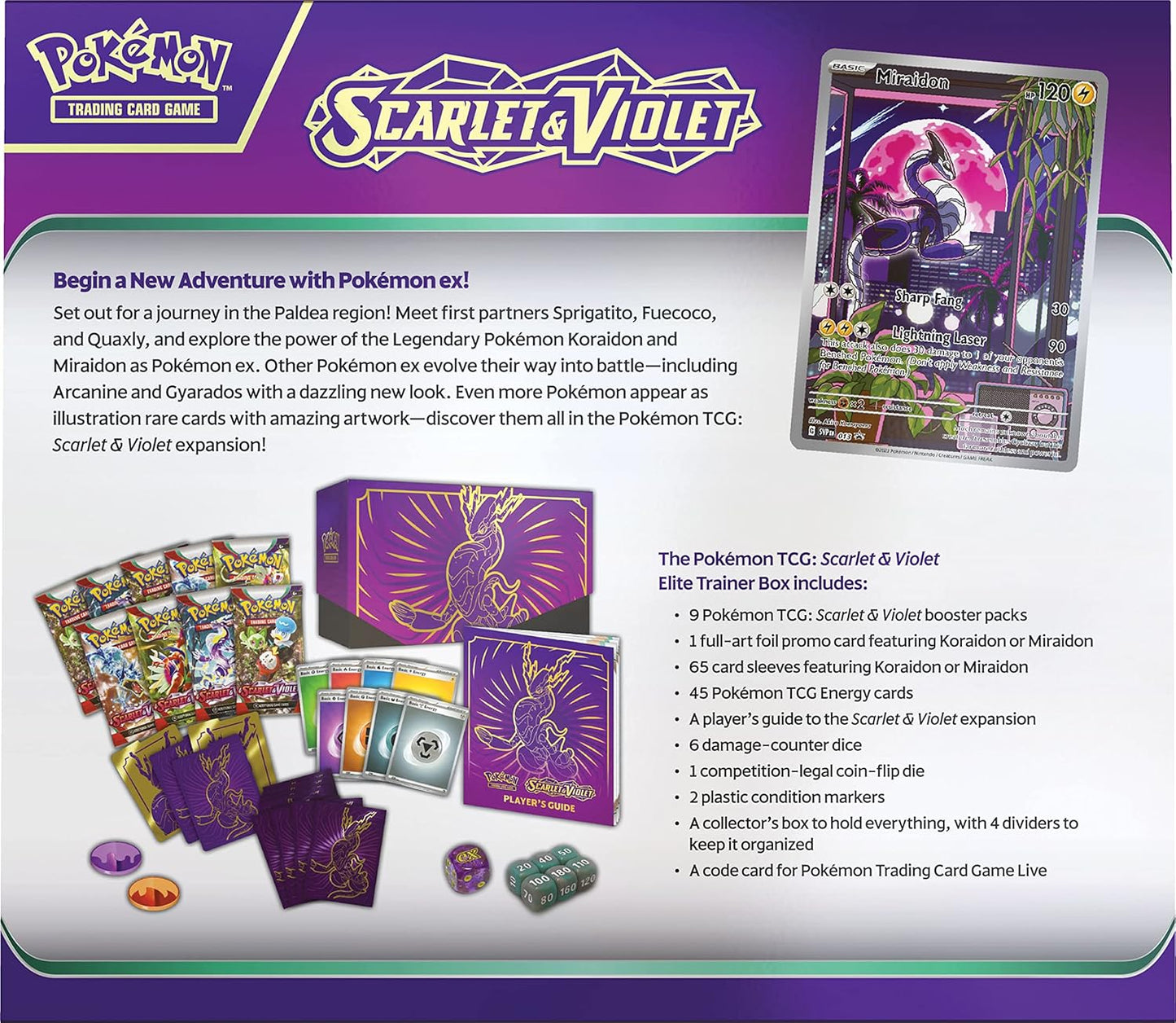 Pokémon Scarlet & Violet Elite Trainer Box EN - MIRAIDON