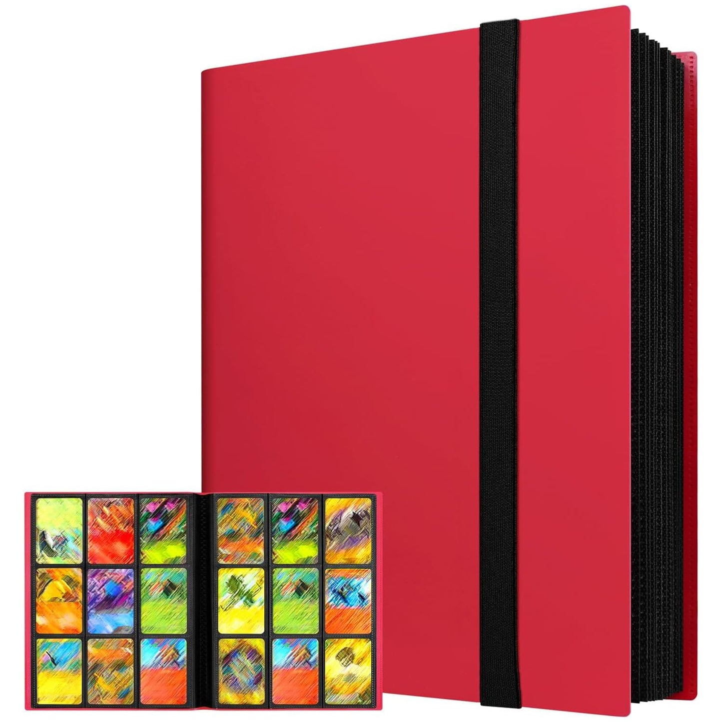 50 Páginas Carpeta de Tarjetas, Álbum para Tarjetas,Estuche Portátil Para Carpetas, Puede Contener 400 Tarjetas,El Mejor Regalo Para Coleccionistas Y Niños,Regalos De Halloween.(color)