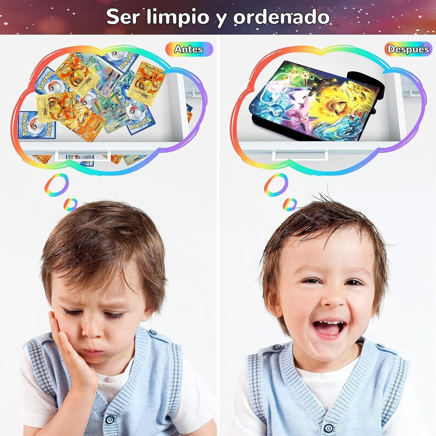 50 Páginas Carpeta de Tarjetas, Álbum para Tarjetas,Estuche Portátil Para Carpetas, Puede Contener 400 Tarjetas,El Mejor Regalo Para Coleccionistas Y Niños,Regalos De Halloween.(color)