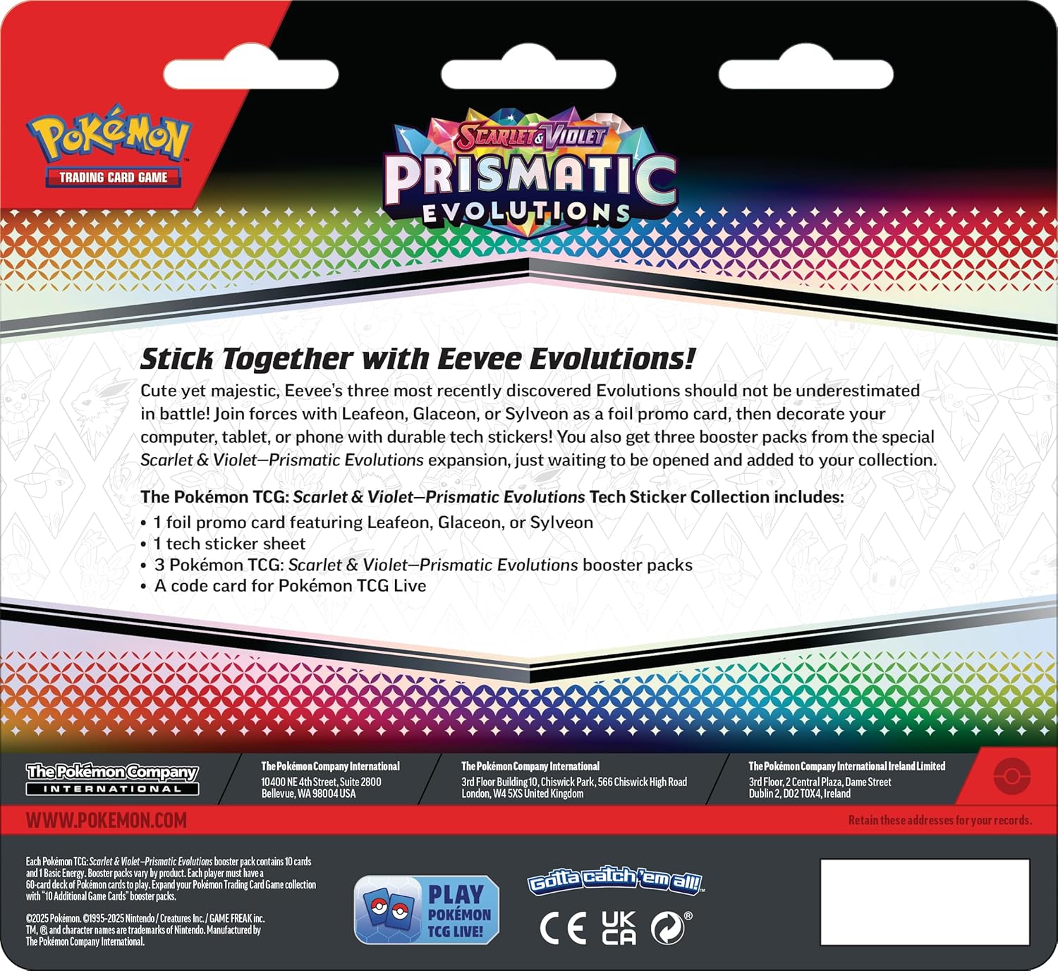 Pokémon TCG: Scarlet & Violet SV8.5 Tech Sticker Collection - Leafeon